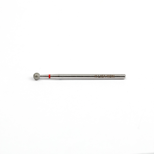 Lisakon - №15 Diamond nail drill bit, “ball”, red, head diameter 5 mm