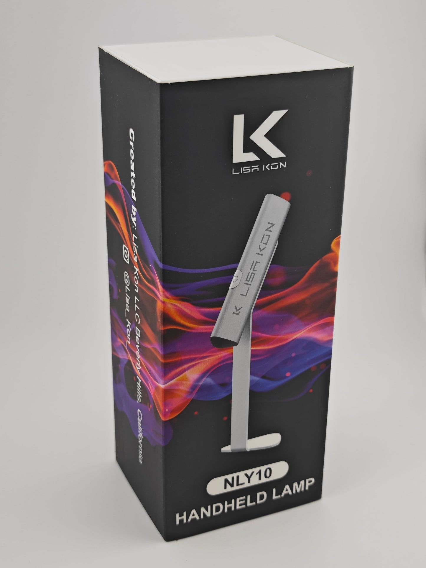 Lisa Kon NLY10 Premium Handheld LED UV Nail Lamp – Mini Curing Lamp for Gel Nail Art & Repairs | Type-C Rechargeable | Magnetic Base