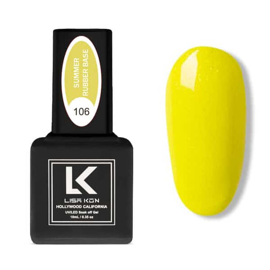 Summer Neon Rubber Base Gel 106 – Shimmer Yellow