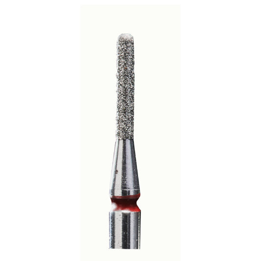 Staleks Diamond nail drill bit #51, rounded “cylinder”, red, head diameter 1.4 mm/ working part 8 mm