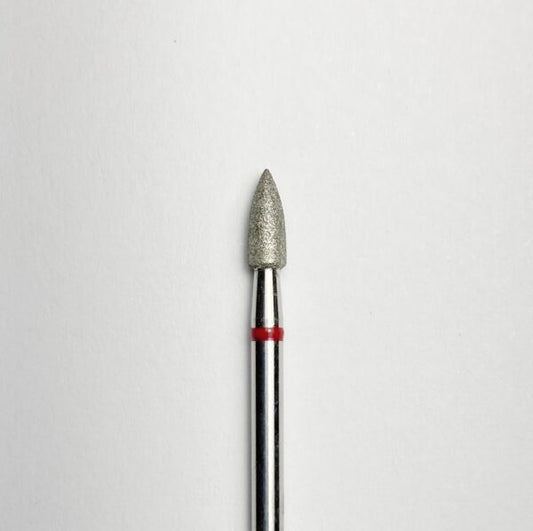 Diamond nail drill bit #1, red, head diameter 3 mm/ working part 7 mm