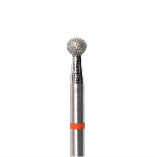 Diamond nail drill bit #84, “ball”, red, head diameter 5 mm