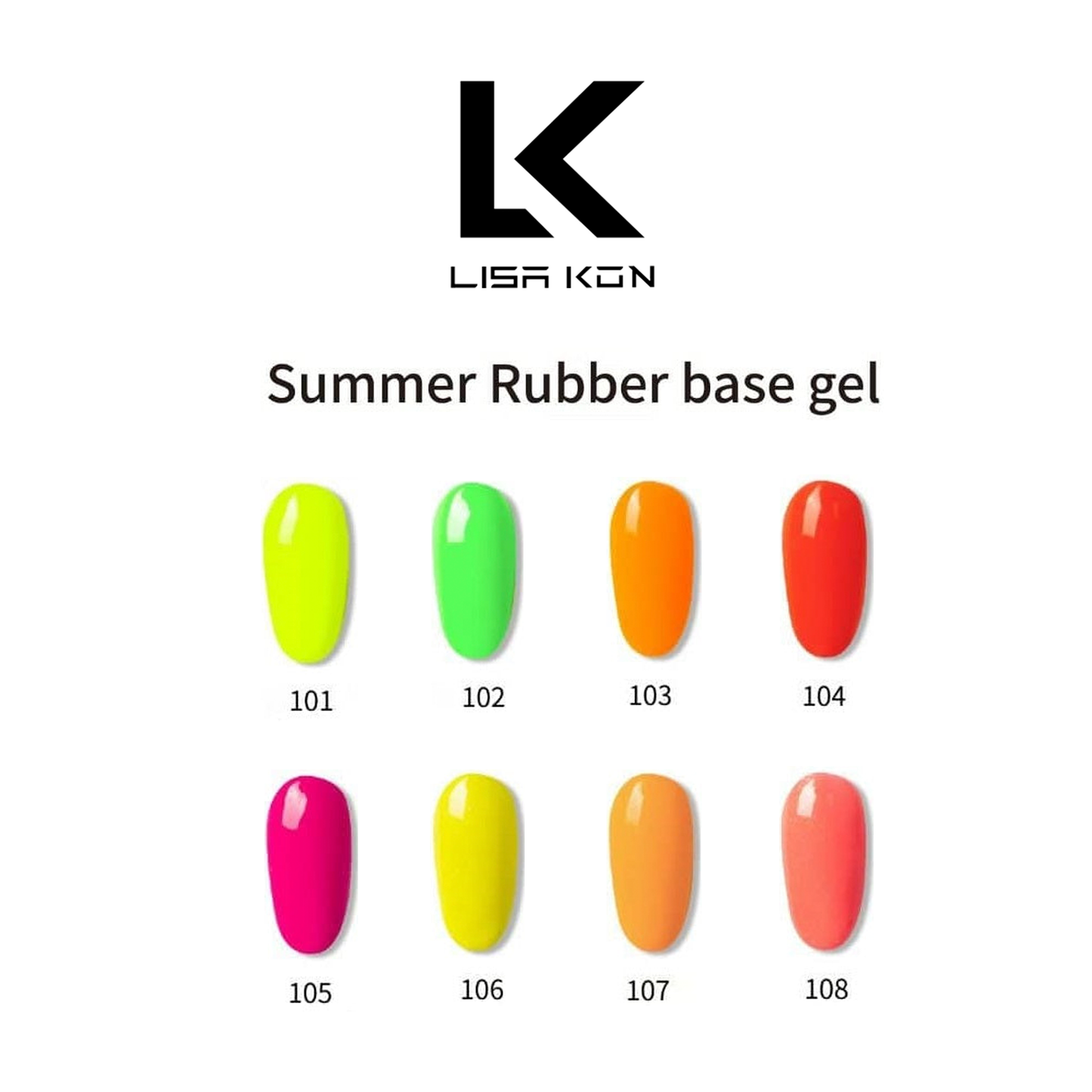 Новая коллекция Summer Rubber Base – 8 неоновых цветов