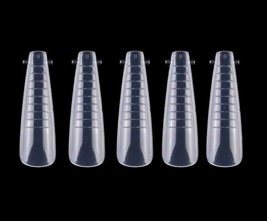 Сoffin (1 bolsa - 60 piezas) Formas duales para extensión (poligel/gel duro) 