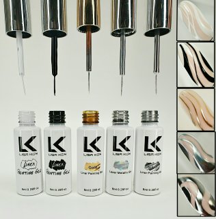 Liner Painting Gel (Silver, Gold, White, Black, Holographic)