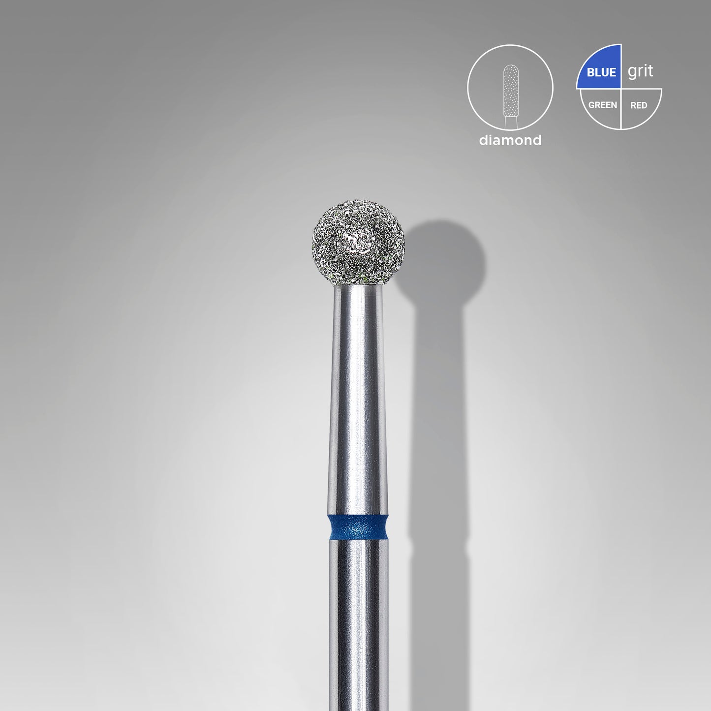 Lisakon - Сверло №14 Алмазное сверло для ногтей, «шар», синее, диаметр головки 3,5 мм
