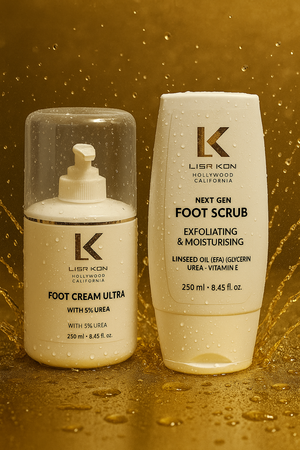 Lisa Kon – Foot Cream – 5% or 15% Urea Foot Cream for Dry Cracked Feet Heels Knees Elbows Repair Treatment, Moisturizer Softener for Feet