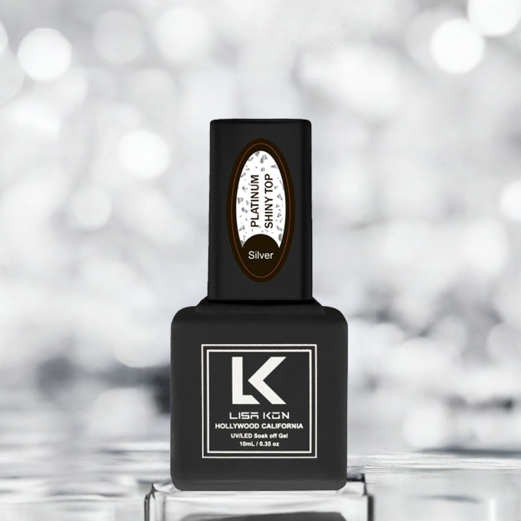 LisaKon Platinum Shiny Top Coat Серебро/Золото/Розовый