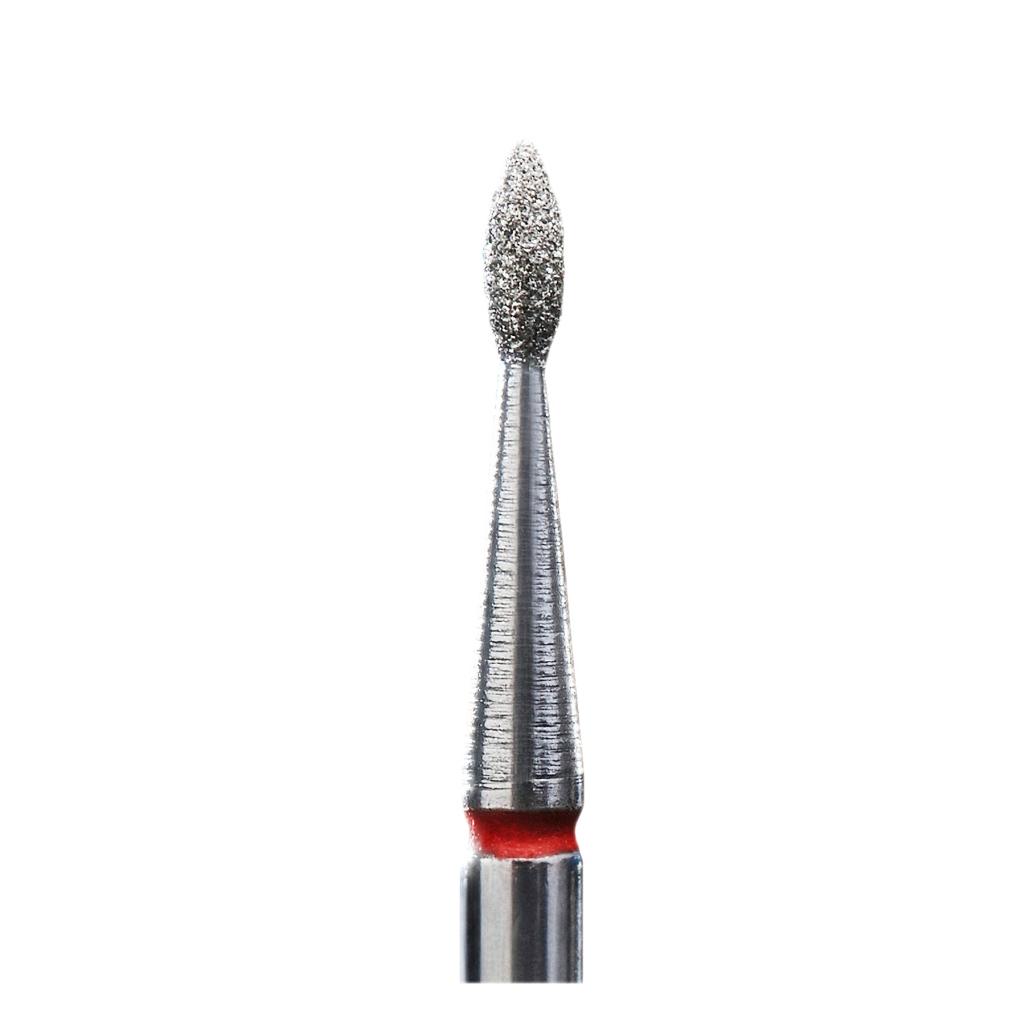 Staleks Diamond nail drill bit, “drop” , red, head diameter 1.6 mm/ working part 4 mm
