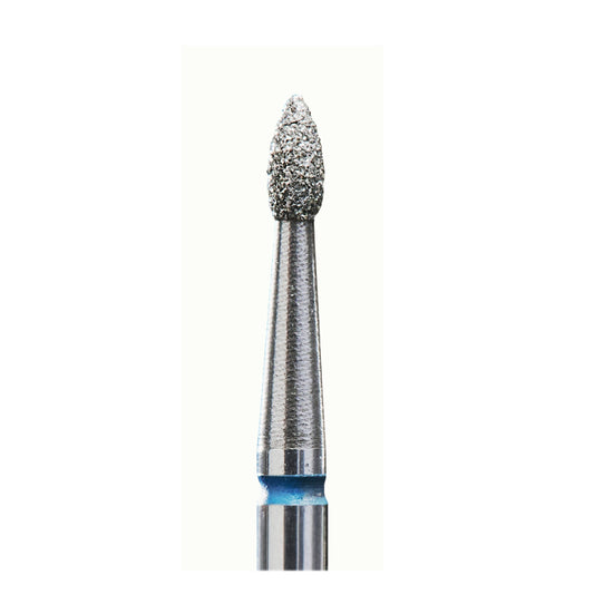 Staleks Diamond nail drill bit, pointed “bud” , blue, head diameter 1.8 mm/ working part 4 mm