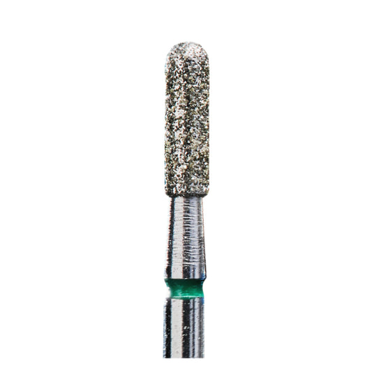 Staleks Diamond nail drill bit #63, rounded “cylinder”, green, head diameter 2.3 mm/ working part 8 mm