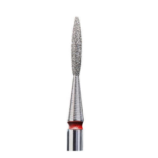 Staleks Diamond nail drill bit, “flame” , red, head diameter 1.6 mm/ working part 8 mm