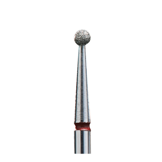 Staleks Broca de diamante para clavos n.º 82, “bola”, roja, diámetro de cabeza 2,5 mm