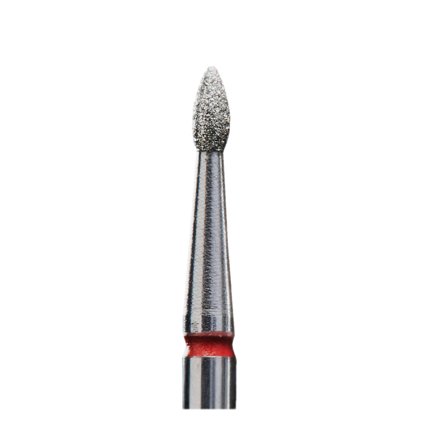 Staleks Diamond nail drill bit, pointed “bud” , red, head diameter 1.8 mm/ working part 4 mm
