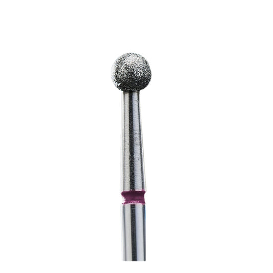 Diamond nail drill bit, “ball”, red, head diameter 3.5 mm