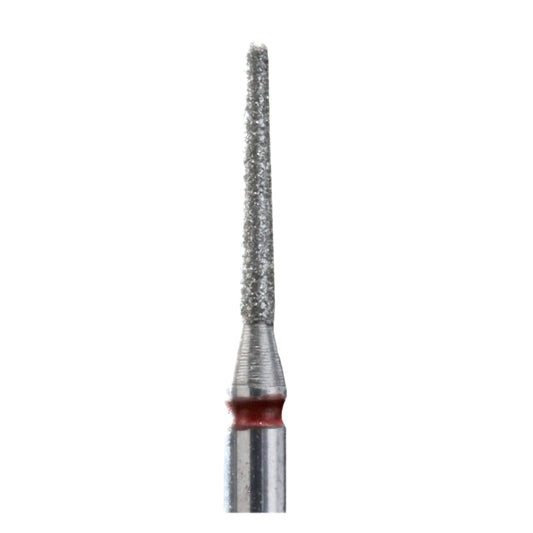 Staleks Diamond nail drill bit, “needle”, red, head diameter 1 mm/ working part 10 mm