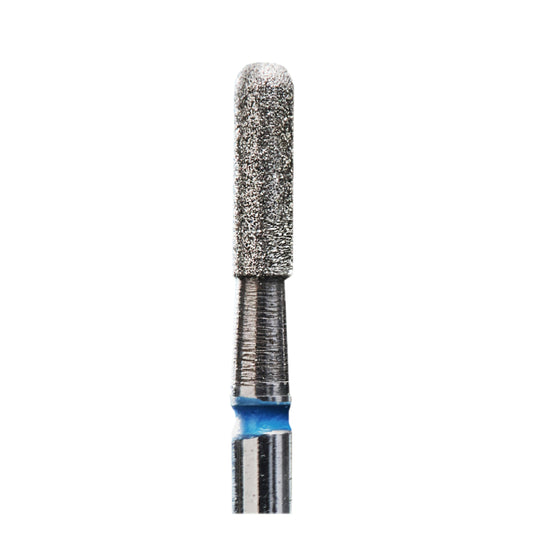Staleks Diamond nail drill bit, rounded “cylinder”, blue, head diameter 2.3 mm/ working part 8 mm