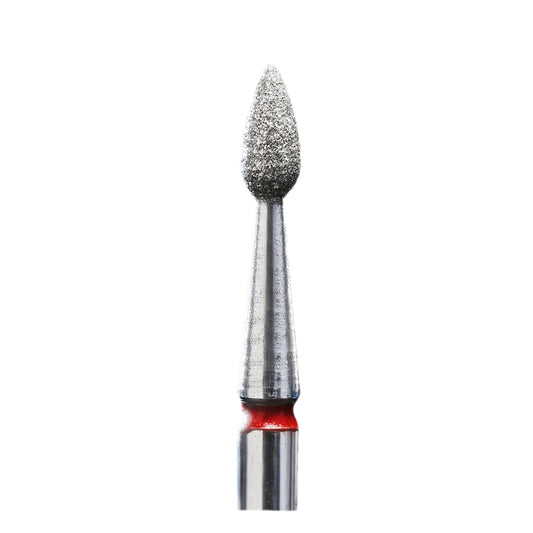 Staleks Diamond nail drill bit, “drop” , red, head diameter 2,3 mm/ working part 5 mm