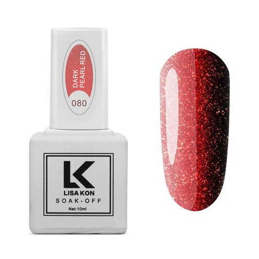 Esmalte en gel 80 Rojo Perla Oscuro 